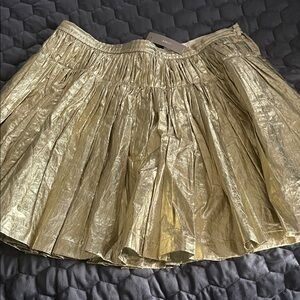 Shiny Gold Skater Skirt